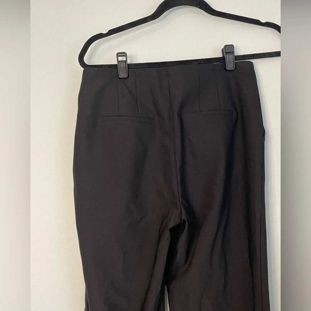 Rachel‎ Zoe Black Wide Leg Front Seam Trousers Womens Size 2 High Rise Pants